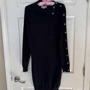 🖤BLACK FRIDAY PRICING!🖤Charlie Paige Black Long Sleeve Dress w Button Accents
